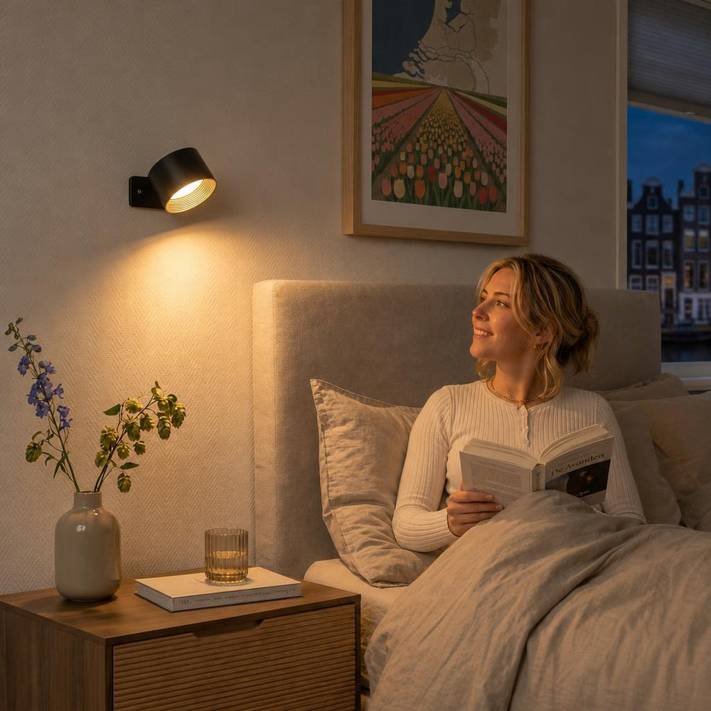 Luminize Wandlamp Rond Oplaadbaar 3W 330lm 2700K-5700K Zwart
