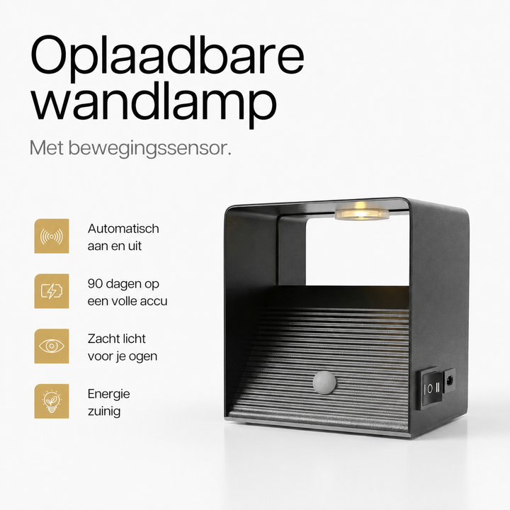 Luminize Wandlamp Kubus Bewegingssensor 3W 330lm 2700K