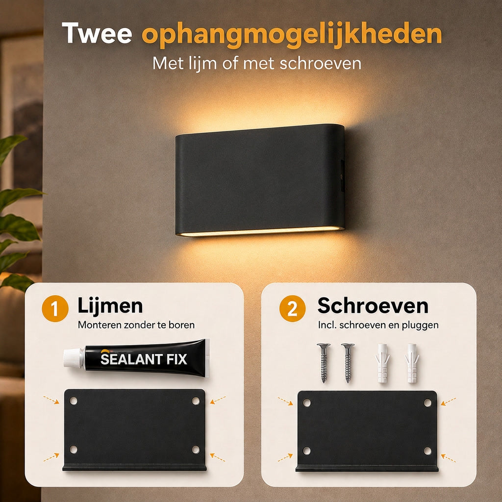 Luminize Wandlamp Ovaal Dimbaar 3W 330lm 2700K