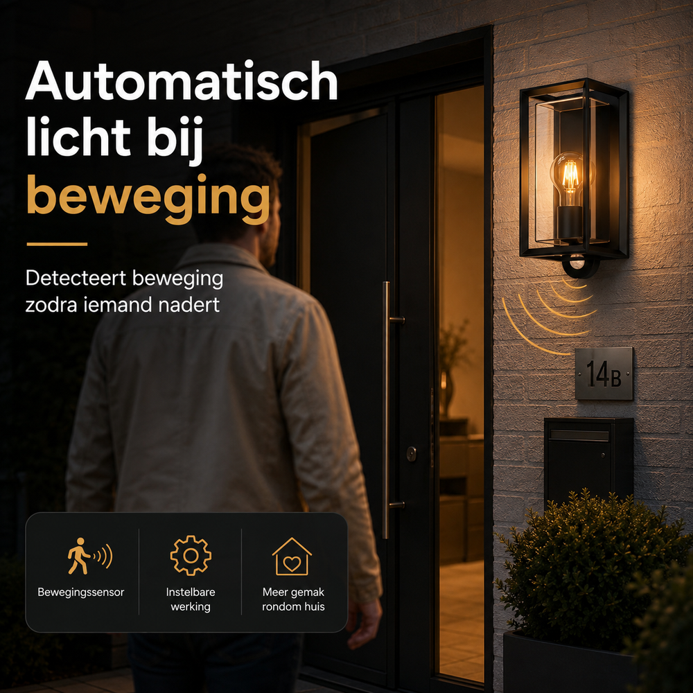 Luminize Buitenlamp Open Frame IP44 15W E27 Zwart