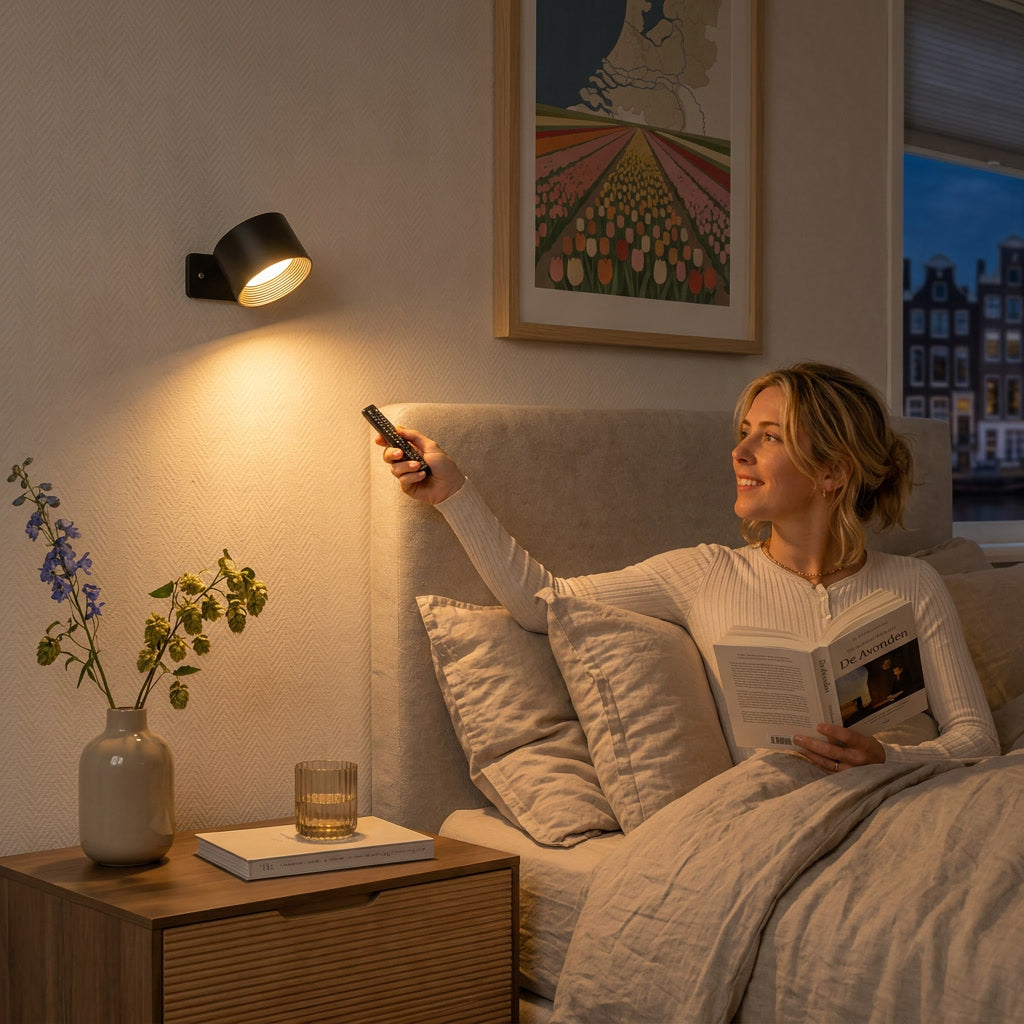 Luminize Wandlamp Rond Oplaadbaar 3W 330lm 2700K-5700K Zwart