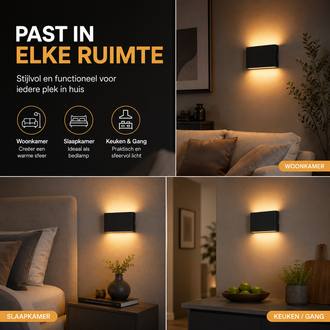 Luminize Wandlamp Ovaal Dimbaar 3W 330lm 2700K