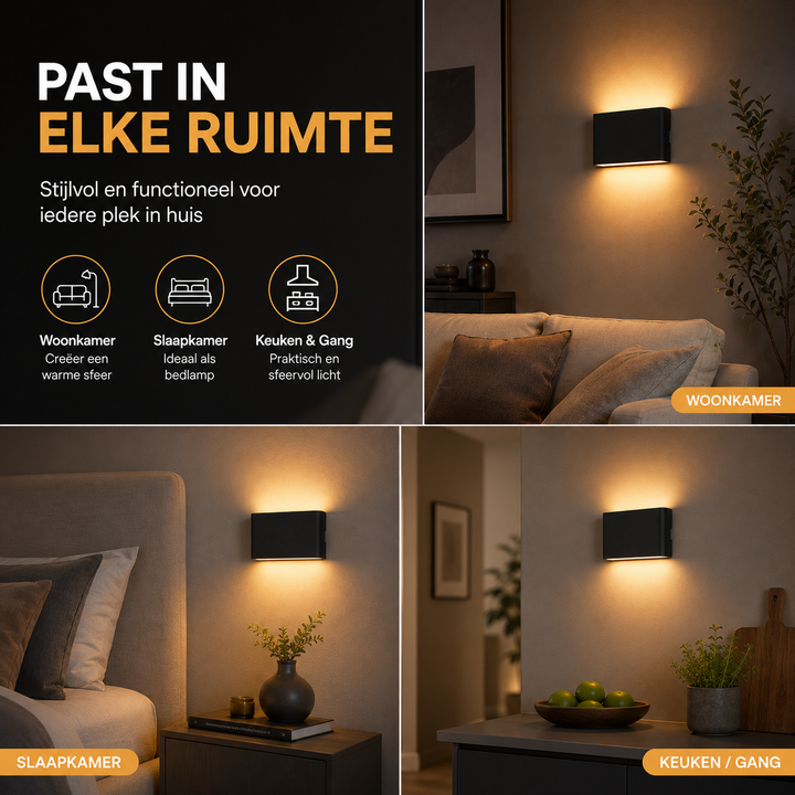Luminize Wandlamp Ovaal Dimbaar 3W 330lm 2700K