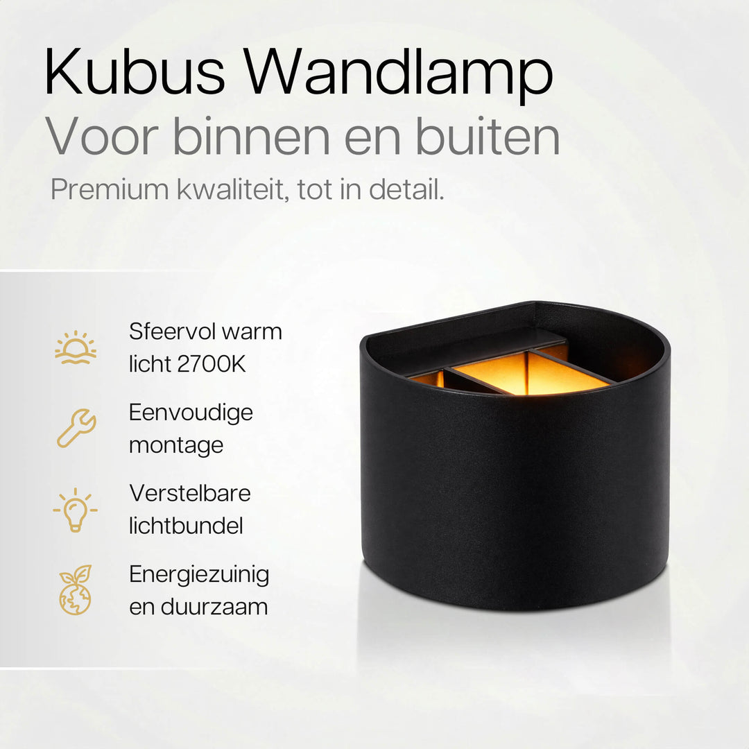 Luminize Wandlamp Rond Dimbaar IP54 3W 130lm 2700K G9 Zwart