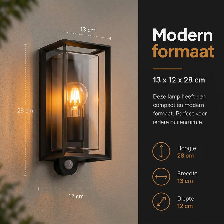 Luminize Buitenlamp Open Frame IP44 15W E27 Zwart