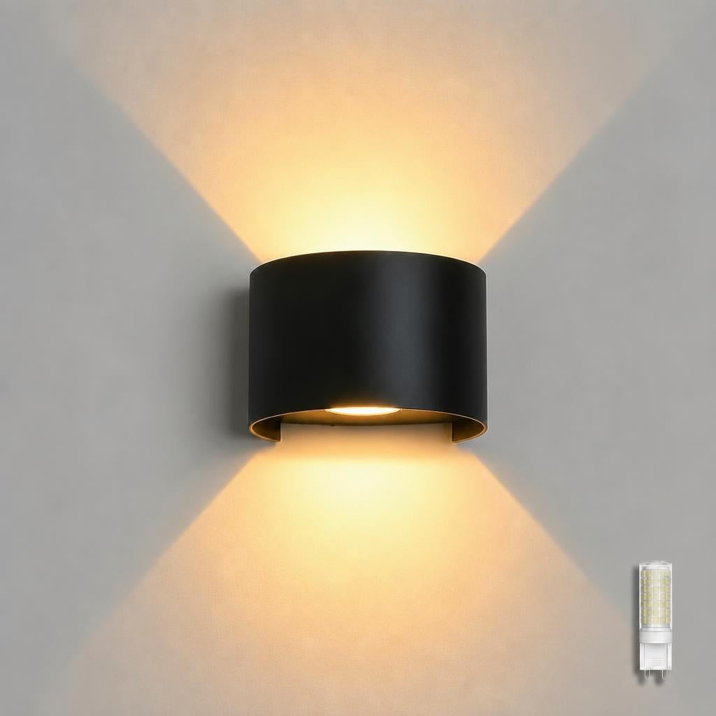 Luminize Wandlamp Rond Dimbaar IP54 3W 130lm 2700K G9 Zwart