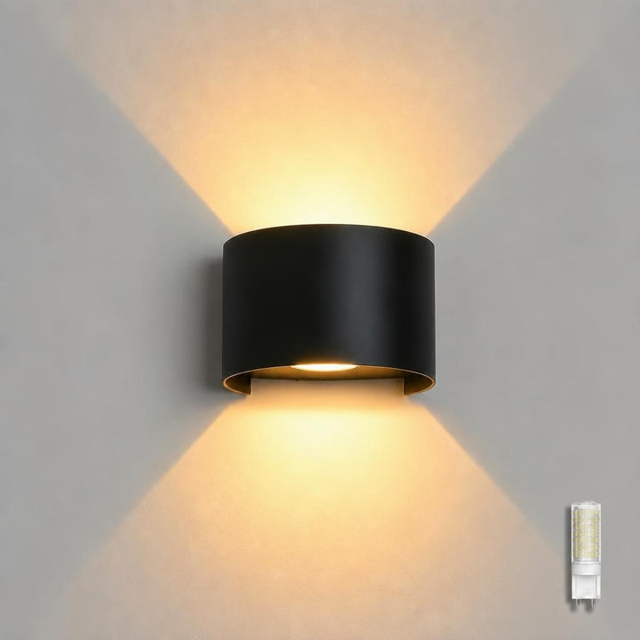 Luminize Wandlamp Rond Dimbaar IP54 3W 130lm 2700K G9 Zwart