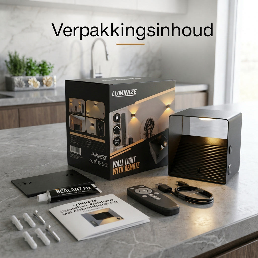 Luminize Wandlamp Kubus Dimbaar Oplaadbaar 3W 330lm 2700K