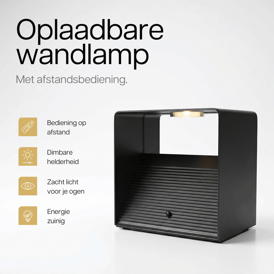 Luminize Wandlamp Kubus Dimbaar Oplaadbaar 3W 330lm 2700K