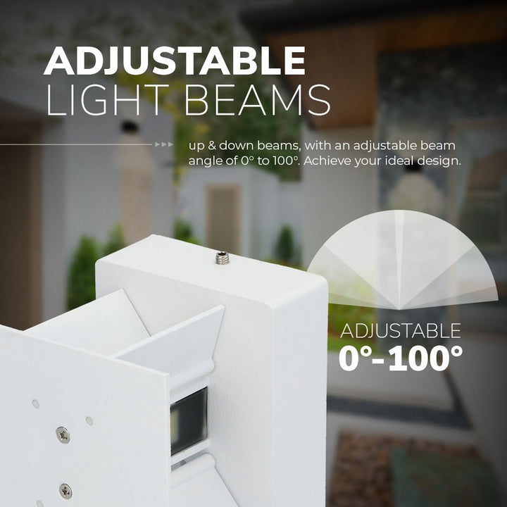 Hoftronic Kansas LED Wandlamp IP65 Dimbaar Up & Down 6W Wit