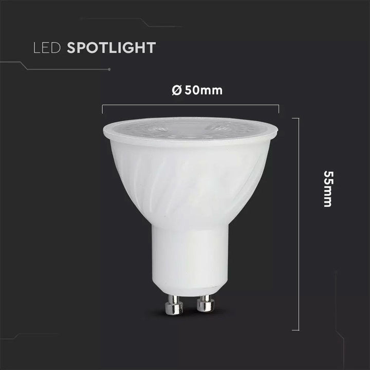 V-TAC LED Lamp GU10 IP20 6.5W 450lm 6400K Dimbaar