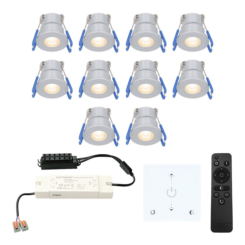 Hoftronic Milano LED Inbouwspot IP65 3W 200lm 2700K Dimbaar Set van 10