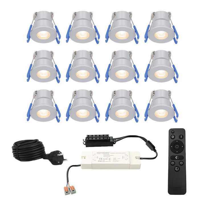 Hoftronic Milano LED Inbouwspot Set IP65 12V 3W 200lm 2700K 12-Pack