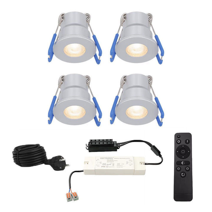Hoftronic Milano LED Inbouwspots IP65 Dimbaar 3W 200lm RVS 4-Pack