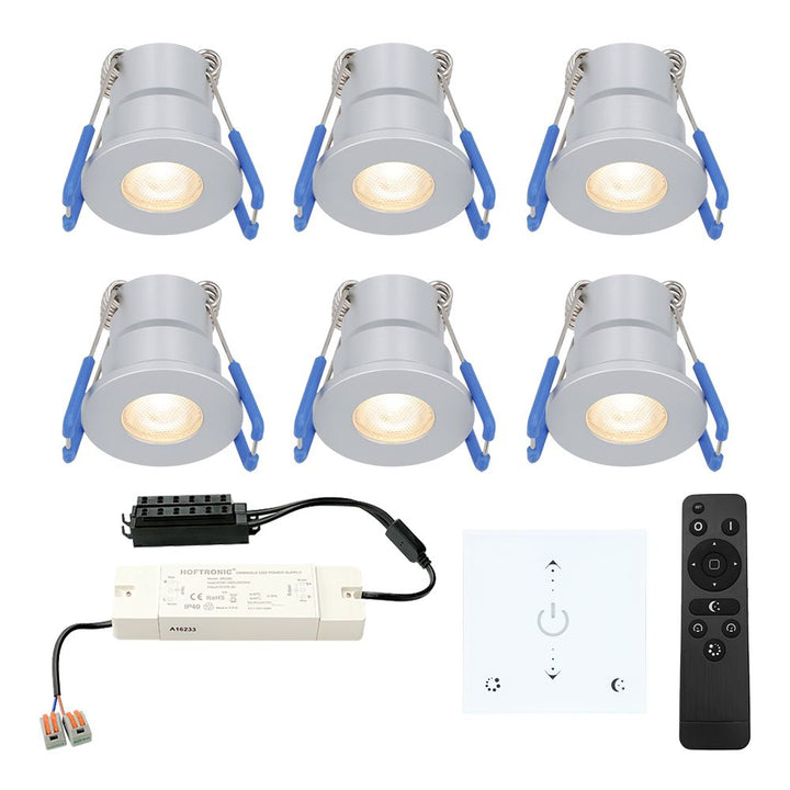 Hoftronic Milano LED Mini Inbouwspot IP65 3W 200lm 2700K Grijs