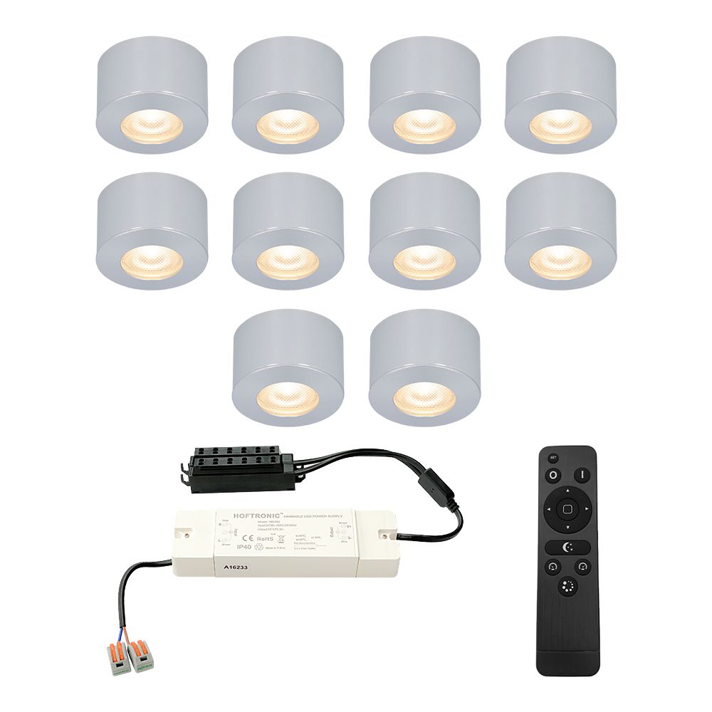 Hoftronic Navarra Mini LED Opbouwspot IP44 3W 200lm 2700K 10-Pack