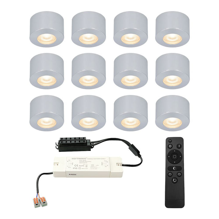 Hoftronic Navarra Mini LED Opbouwspot IP44 3W 200lm 2700K 12V Aluminium