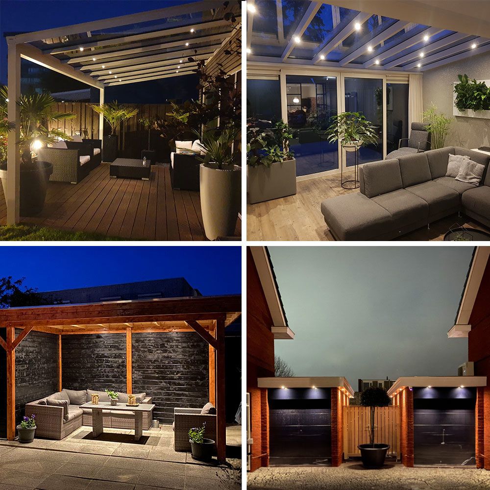 Hoftronic Sienna LED Mini Inbouwspots Kantelbaar IP44 3W 200lm RVS Set van 10