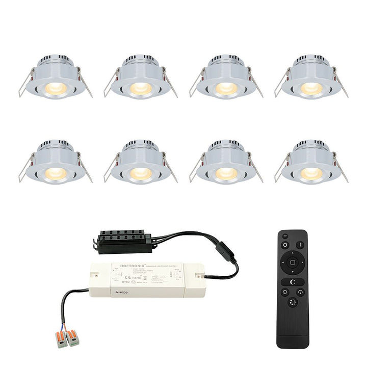 Hoftronic Sienna LED Mini Inbouwspot Kantelbaar IP44 3W 200lm 2700K 12V
