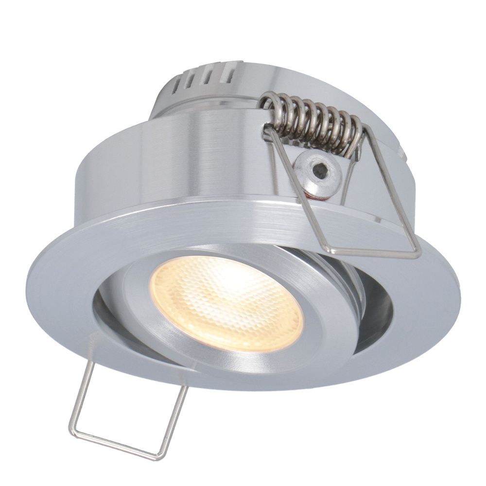 Hoftronic Sienna Mini LED Inbouwspot Kantelbaar IP44 3W 200lm RVS