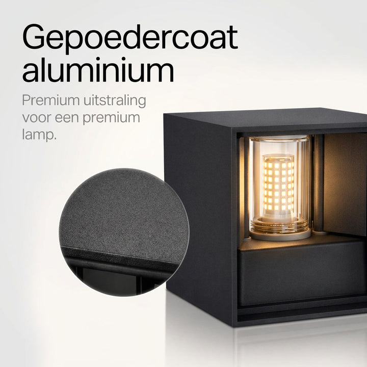 Luminize Wandlamp Kubus Dimbaar IP54 3W 330lm 2700K G9