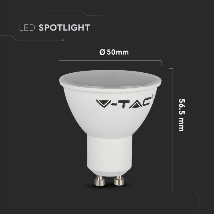 V-TAC GU10 LED Spot IP20 4.5W 400lm 6500K