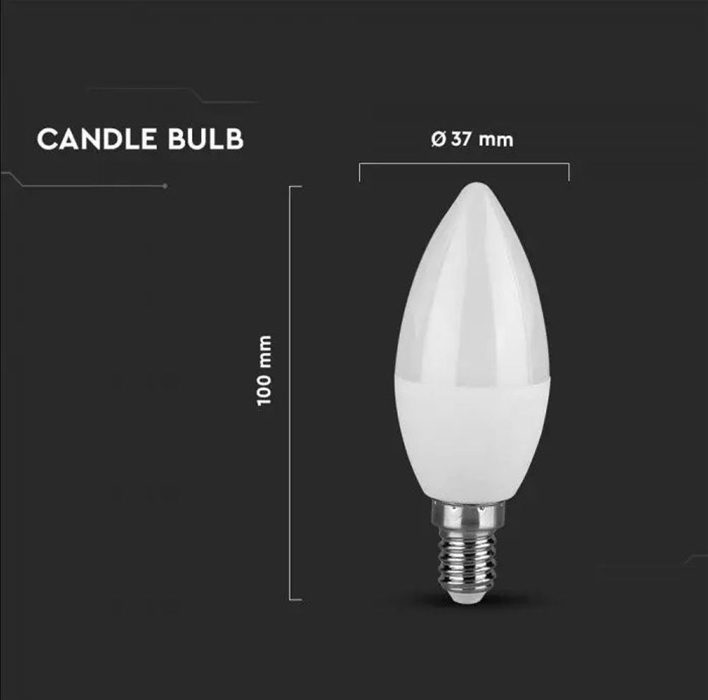 V-TAC E14 LED Kaarslamp 3.7W 320lm