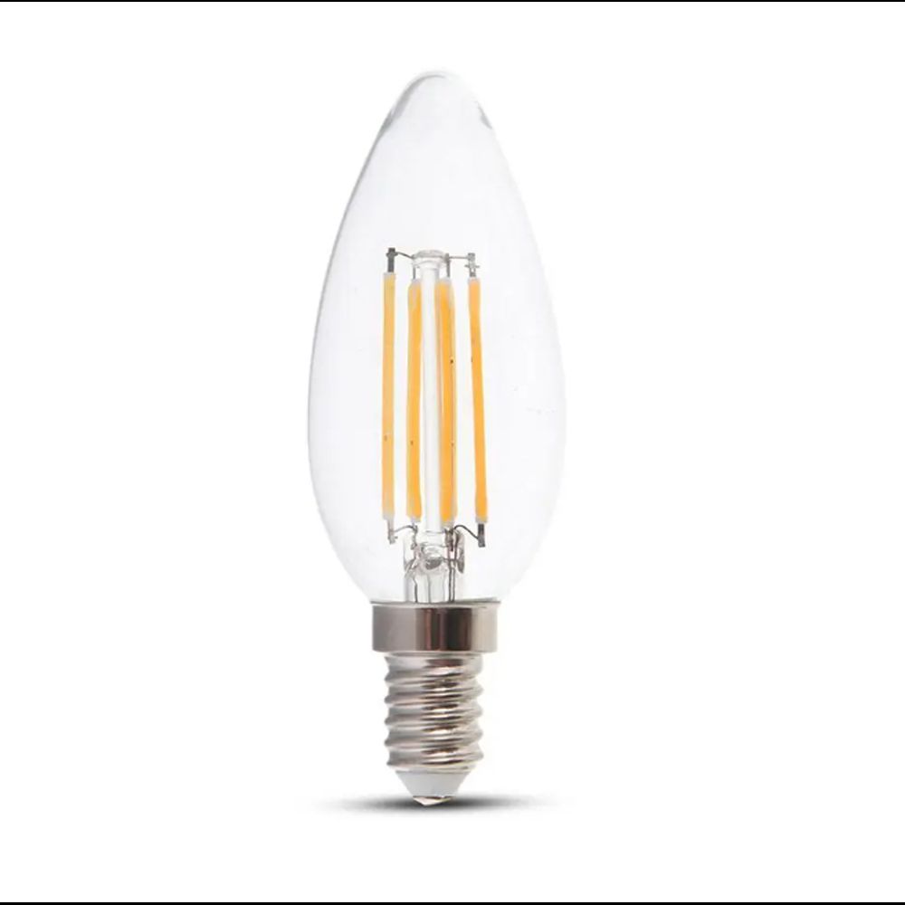 V-TAC LED Kaarslamp IP20 4W 400lm 3000K E14
