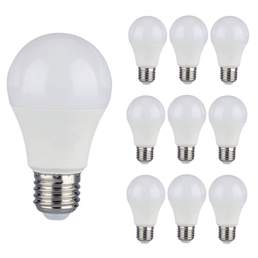 V-TAC LED Lamp IP20 9W 806lm 3000K E27 10-Pack