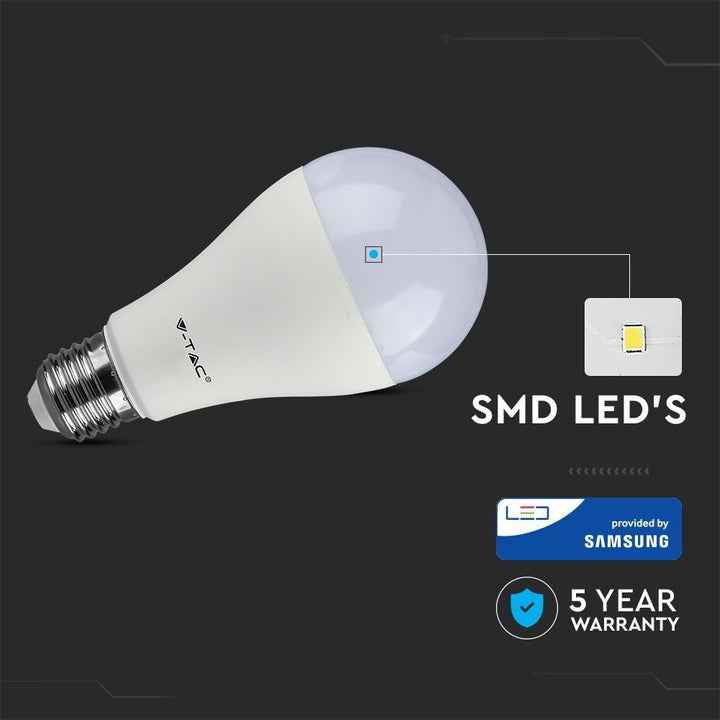 V-TAC LED Lamp E27 IP20 8.5W 1055lm 4000K A60