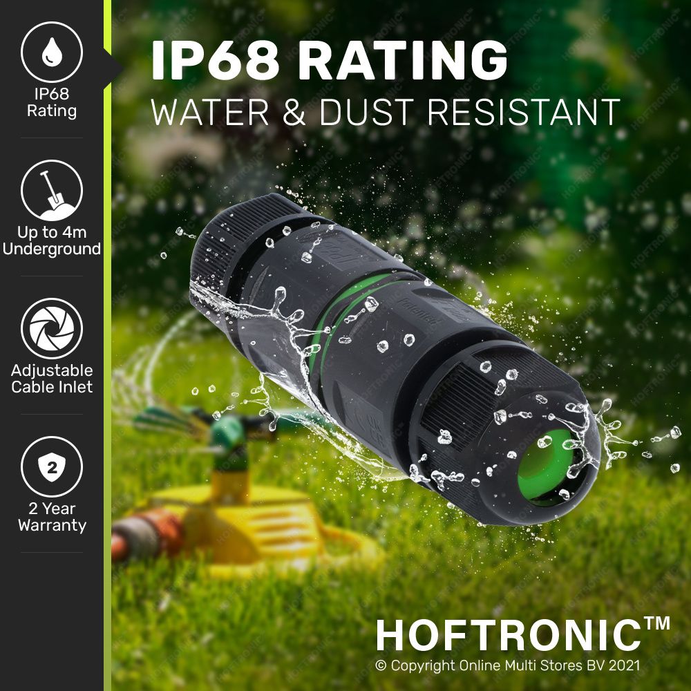 Hoftronic Kabelverbinder IP68 Waterdicht 3-Polig 4-12mm