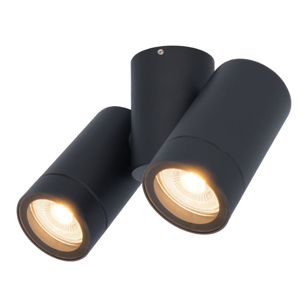 Hoftronic Silva LED Plafondspot Kantelbaar IP65 8W 690lm 2700K Zwart