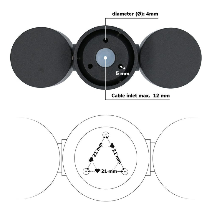Hoftronic Silva LED Plafondspot Kantelbaar IP65 8W 690lm 4000K GU10 Zwart