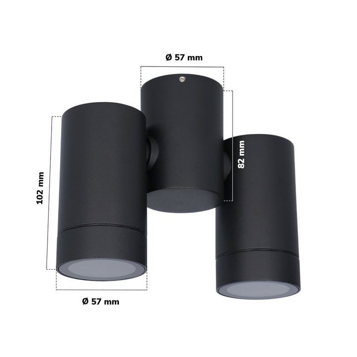Hoftronic Silva LED Plafondspot Kantelbaar IP65 8W 690lm 6500K Zwart