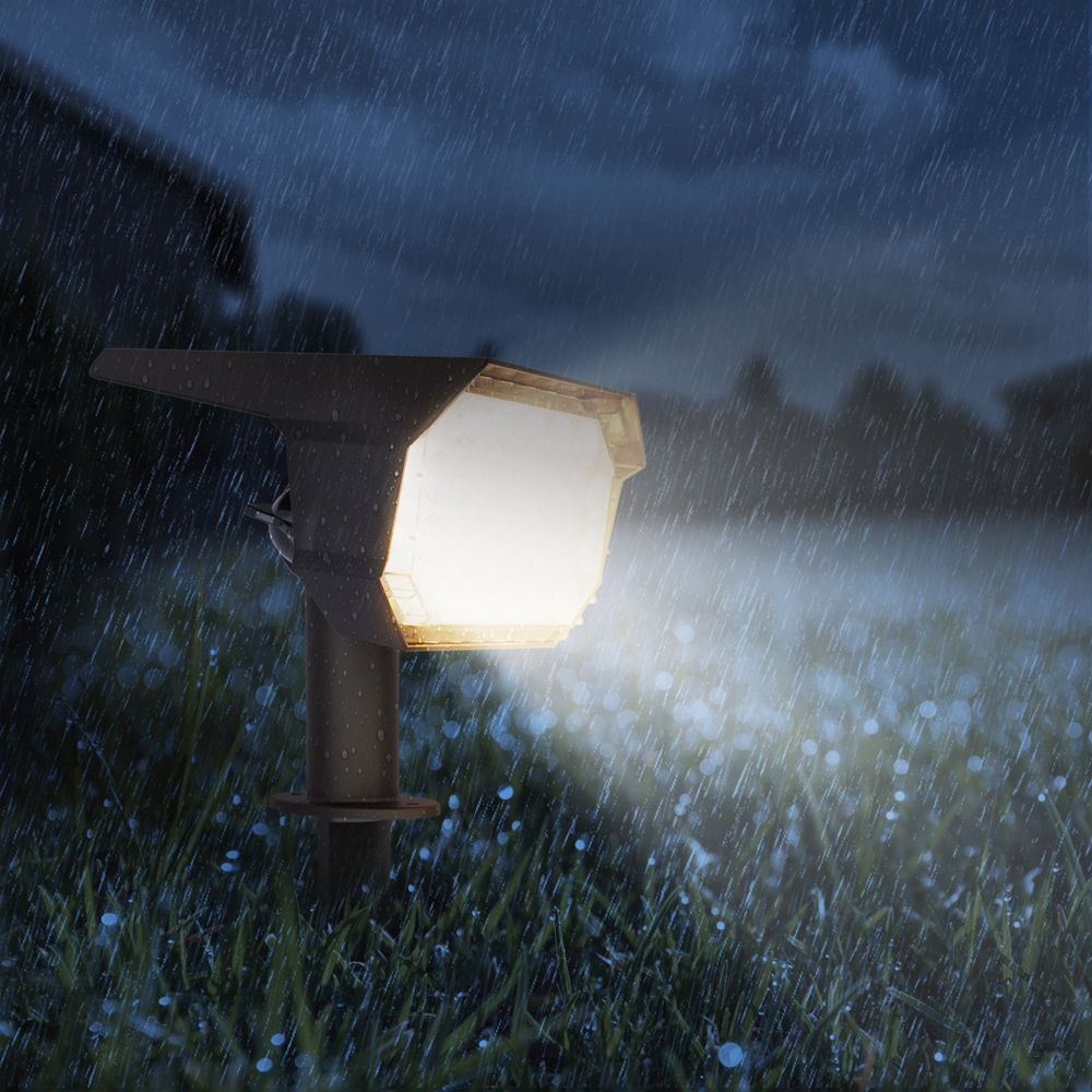 Hoftronic Kate Solar LED Prikspot Kantelbaar IP65 0.8W 100lm 3000K 2-Pack