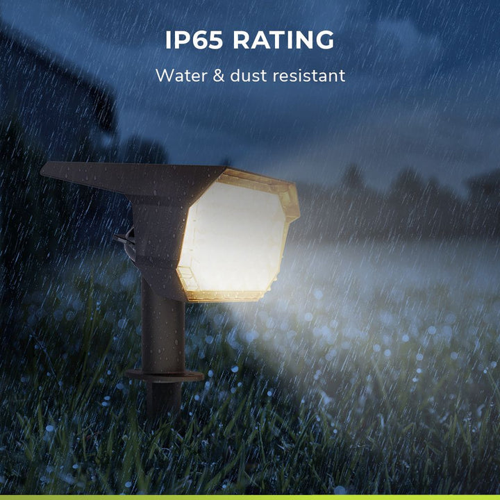 Hoftronic Kate Solar LED Prikspot Kantelbaar IP65 0.8W 100lm 3000K 2-Pack