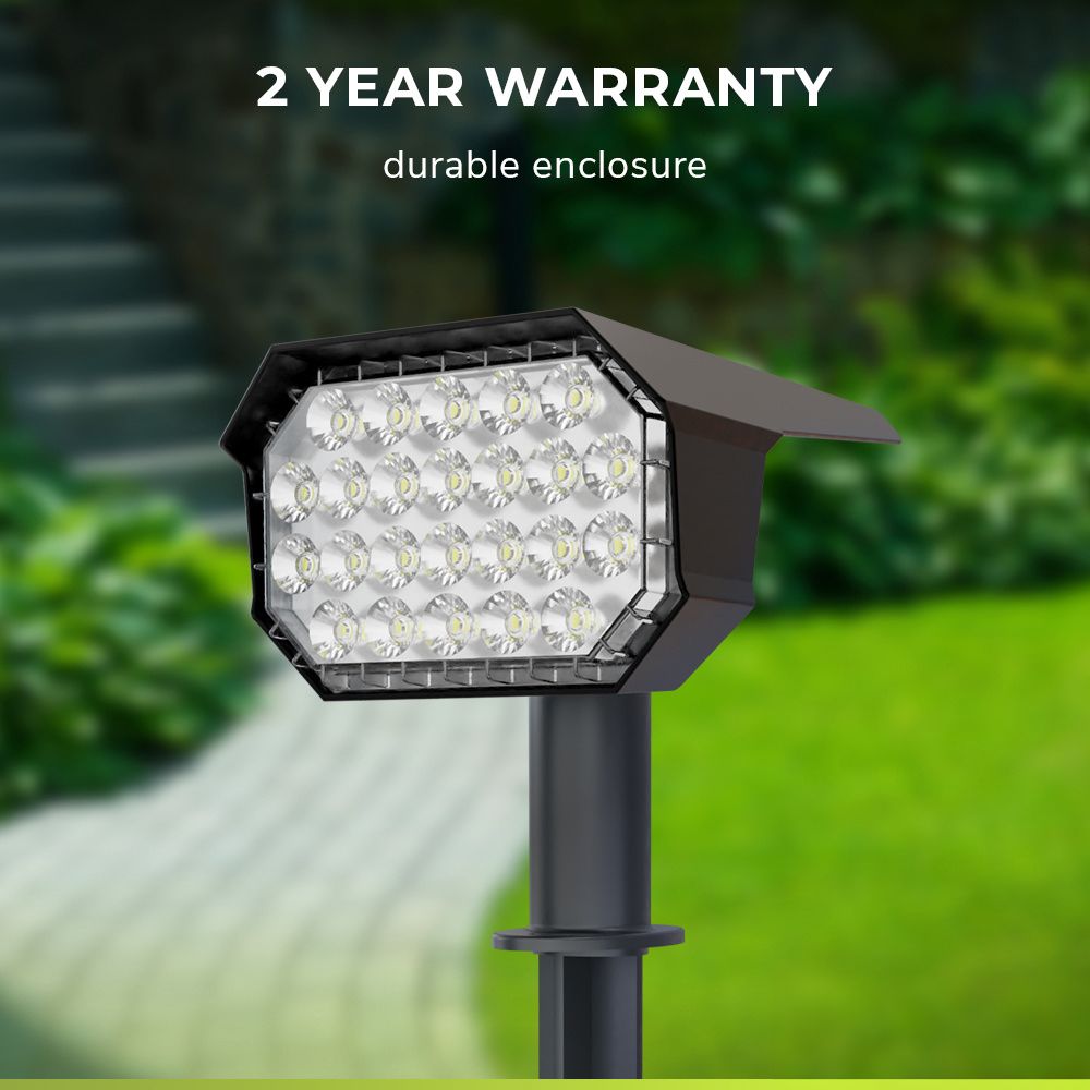 Hoftronic Kate Solar LED Prikspot Kantelbaar IP65 0.8W 100lm 3000K 2-Pack