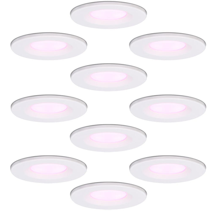 Hoftronic Smart Venezia Smart LED Inbouwspot IP65 6W 450lm RGBWW Wit 10-Pack