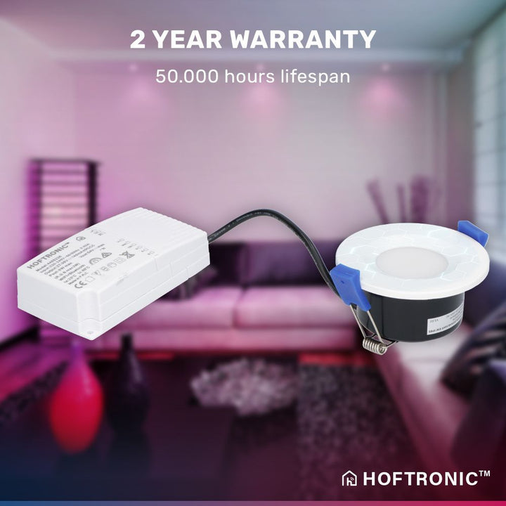 Hoftronic Smart Venezia Smart LED Inbouwspot IP65 6W 450lm RGBWW Wit 10-Pack