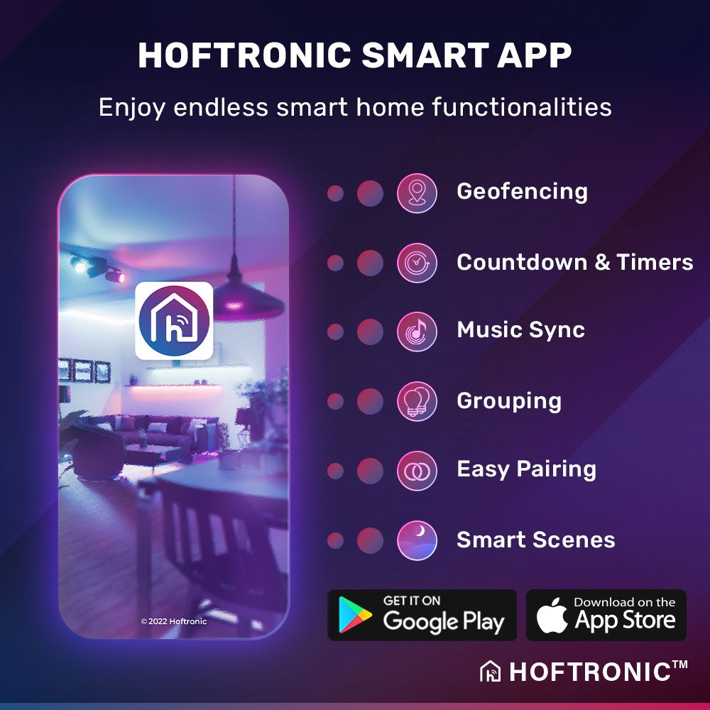 Hoftronic Smart Venezia Smart LED Inbouwspot IP65 6W 450lm RGBWW 10-Pack