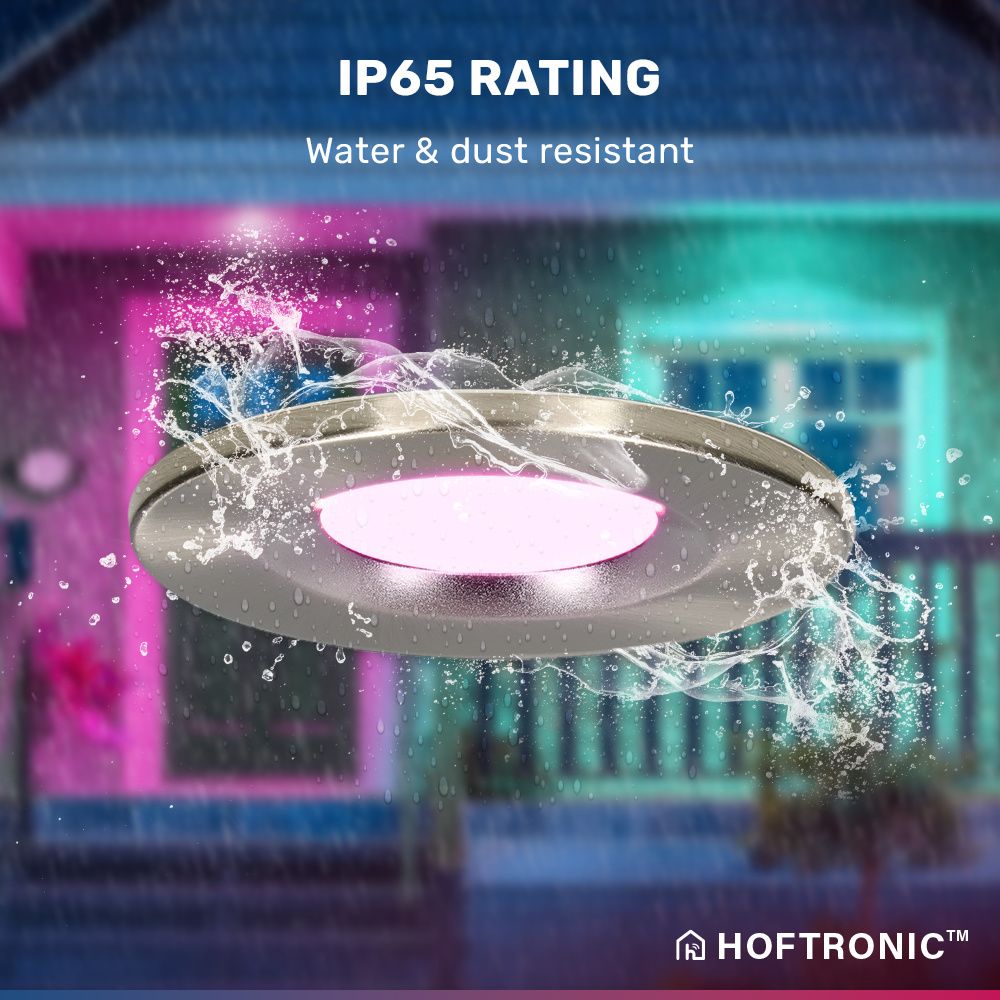 Hoftronic Smart Venezia Smart LED Inbouwspot IP65 6W 450lm RGBWW 10-Pack