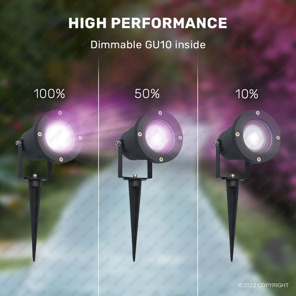 V-TAC Smart LED Prikspot Kantelbaar IP65 5.5W 345lm RGBWW GU10 Zwart