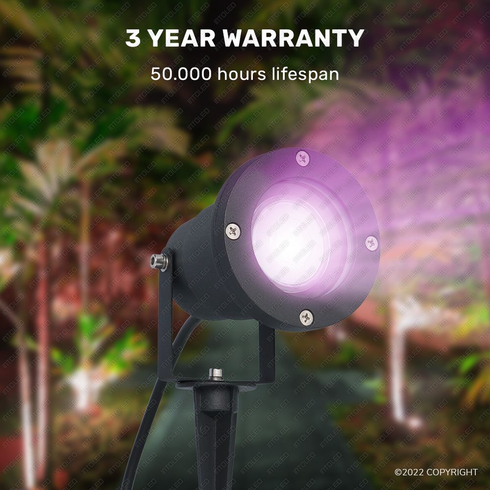 V-TAC Smart LED Prikspot Kantelbaar IP65 5.5W 345lm RGBWW GU10 Zwart