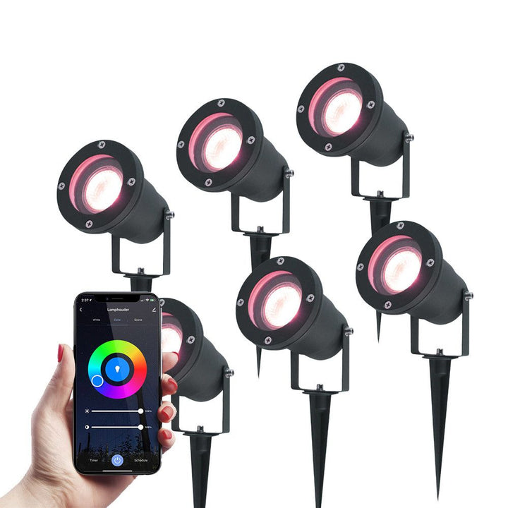 V-TAC Smart LED Prikspot Kantelbaar IP65 5.5W 345lm RGBWW GU10