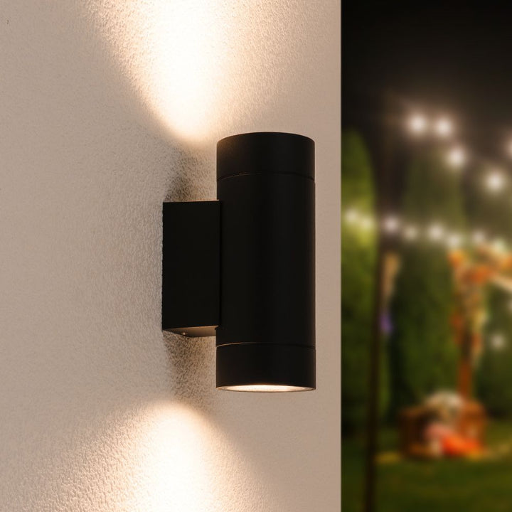 V-TAC LED Wandlamp Up & Down IP54 2x GU10 Dimbaar 8W 690lm Zwart