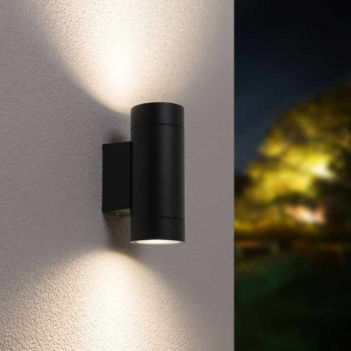 V-TAC LED Wandlamp Up & Down Dimbaar IP54 8W 690lm GU10 Zwart