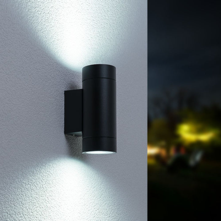 V-TAC LED Wandlamp Up & Down Dimbaar IP54 8W 690lm GU10 Zwart