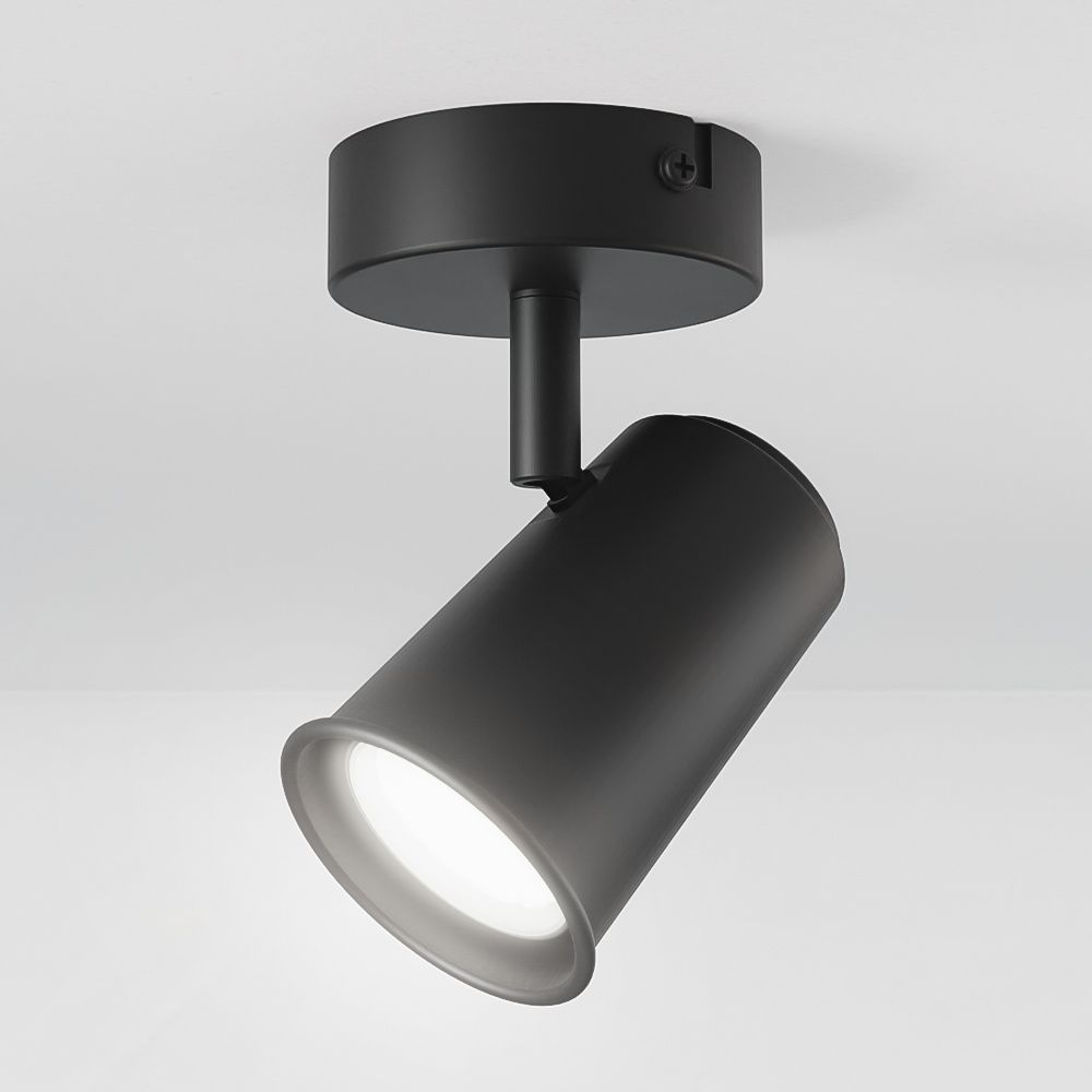 Hoftronic Riga LED Plafondspot Kantelbaar IP20 4W 345lm 6500K GU10 Zwart
