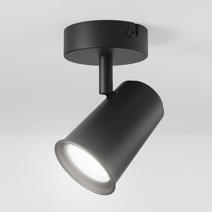 Hoftronic Riga LED Plafondspot Kantelbaar IP20 4W 345lm 6500K GU10 Zwart