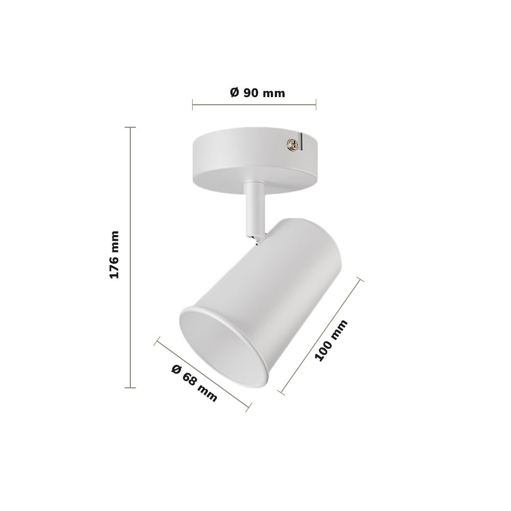 Hoftronic Riga LED Plafondspot Kantelbaar IP20 4W 345lm GU10